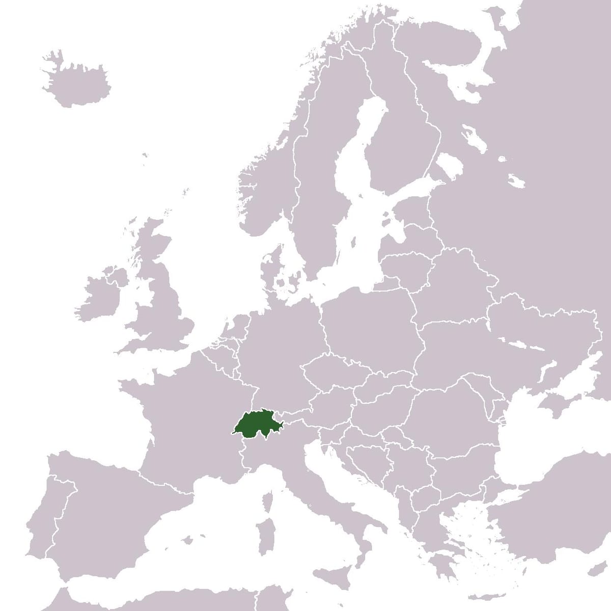swis kote nan ewòp kat jeyografik