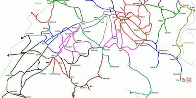 Kat jeyografik nan swis estasyon tren a 